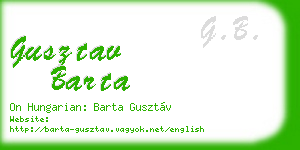 gusztav barta business card